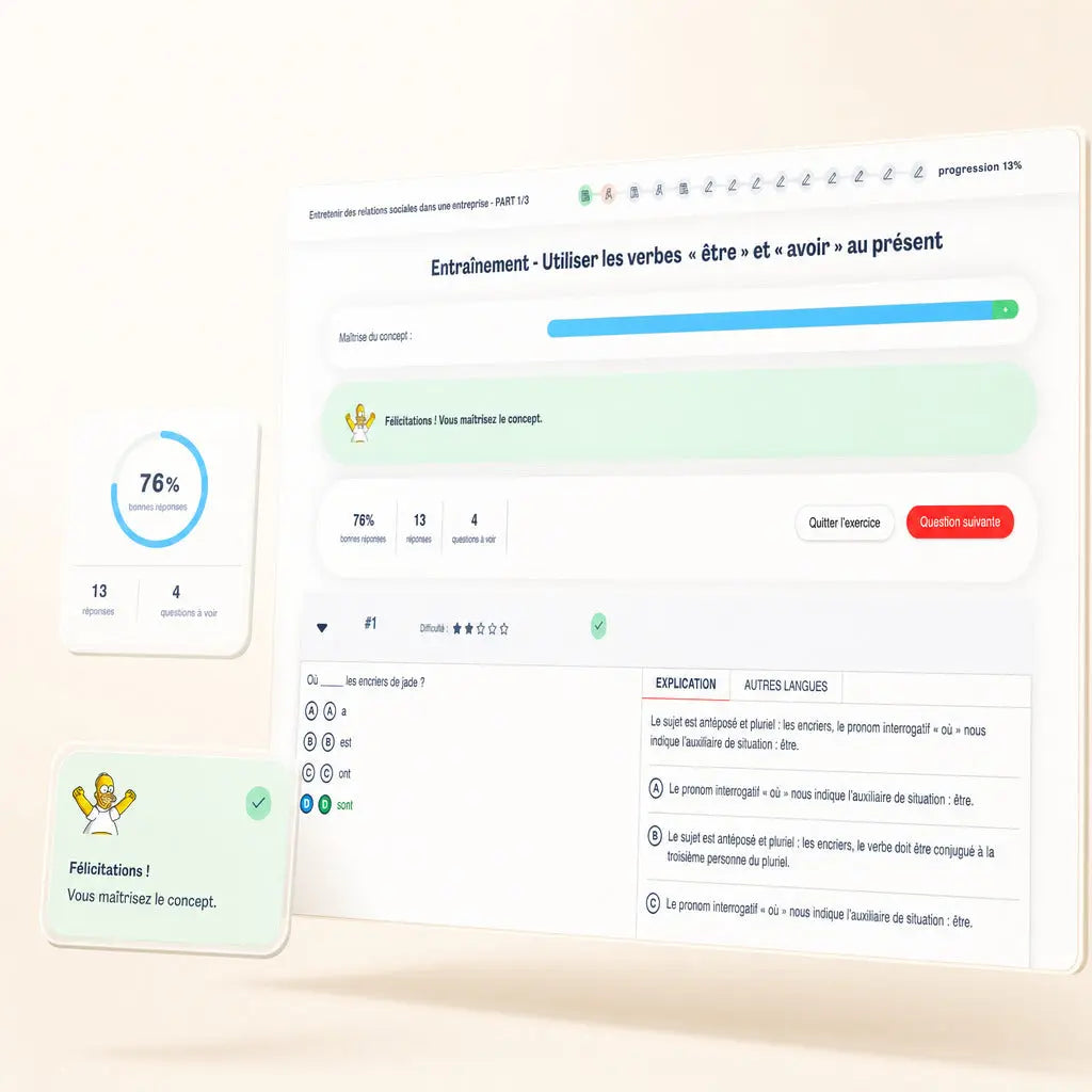 DFP - Exercice adaptatif - concept validé