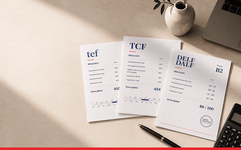 La notation / Le score du TEF, TCF et DELF/DALF