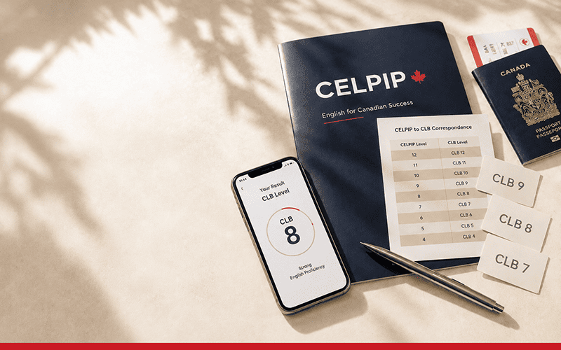 Correspondences between CELPIP scores and CLB levels