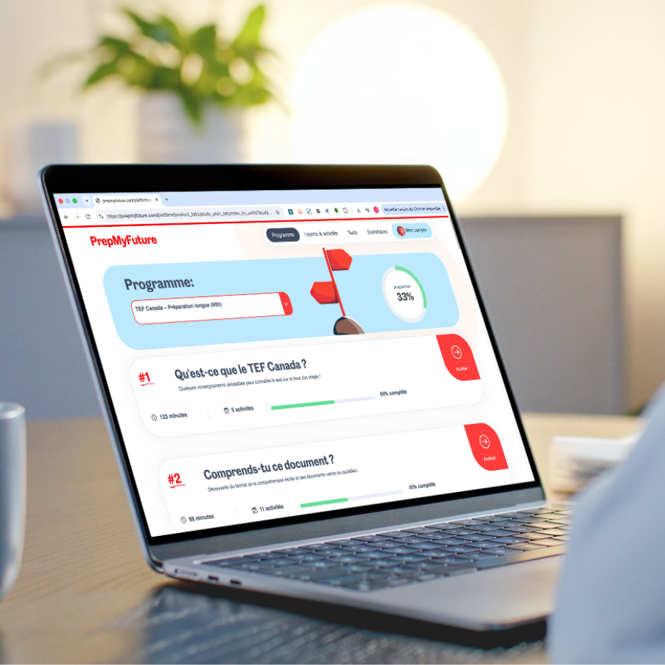 Aperçu de la plateforme de préparation PrepMyFuture